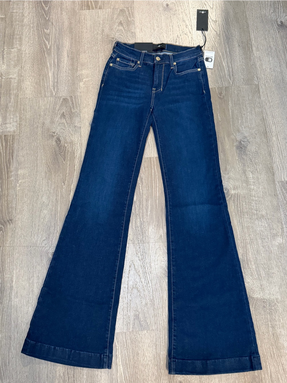 NWT 7 For All Mankind Women's Dark LONG Jeans